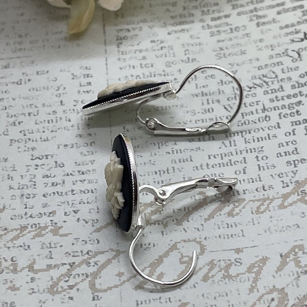 Frosted Tulip Pink Gift Silver Boutique French Wire Earrings Wedding Anniversary - Picture 14 of 14